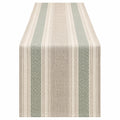 Chemin de Table Rayé Beige et Vert
