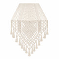 Chemin de Table en Macramé Crème 180x40cm