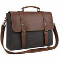 Sacoche élégante pour ordinateur portable marron et gris