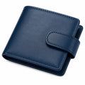 Portefeuille compact à rabat bleu