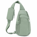 Sac à bandoulière ergonomique vert avec poches multiples