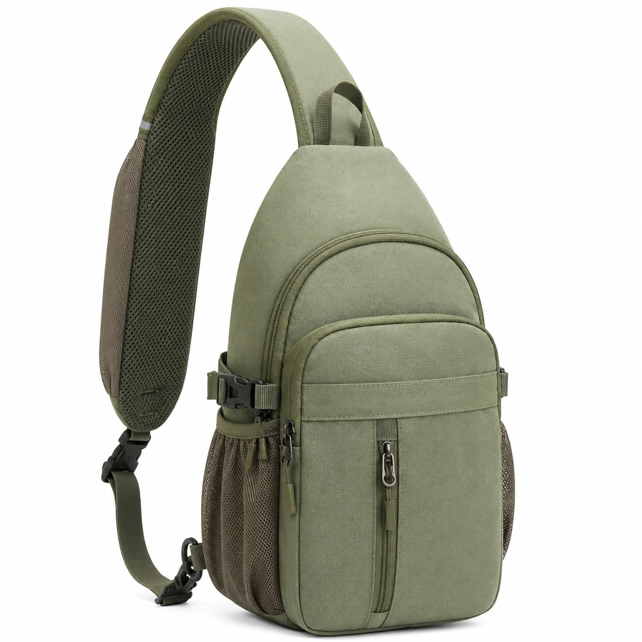 Sac à bandoulière vert à poches multiples