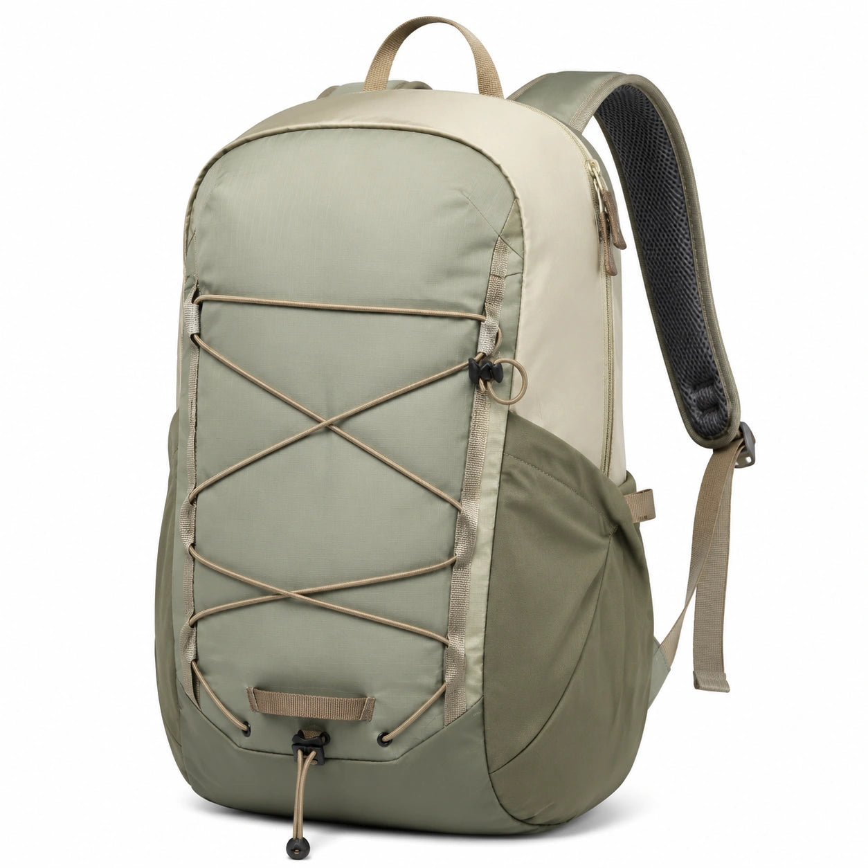 Sac à dos de randonnée 35L vert kaki et beige