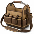 Sac à outils marron avec bandoulière réglable