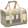 Sac de transport pour animaux avec maille - Vert et Beige
